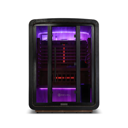 Revel Outdoor NordicWave 3 Person Infrared & Traditional Hybrid Sauna Revel Saunas