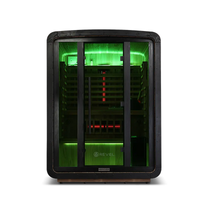 Revel Outdoor NordicWave 3 Person Infrared & Traditional Hybrid Sauna Revel Saunas