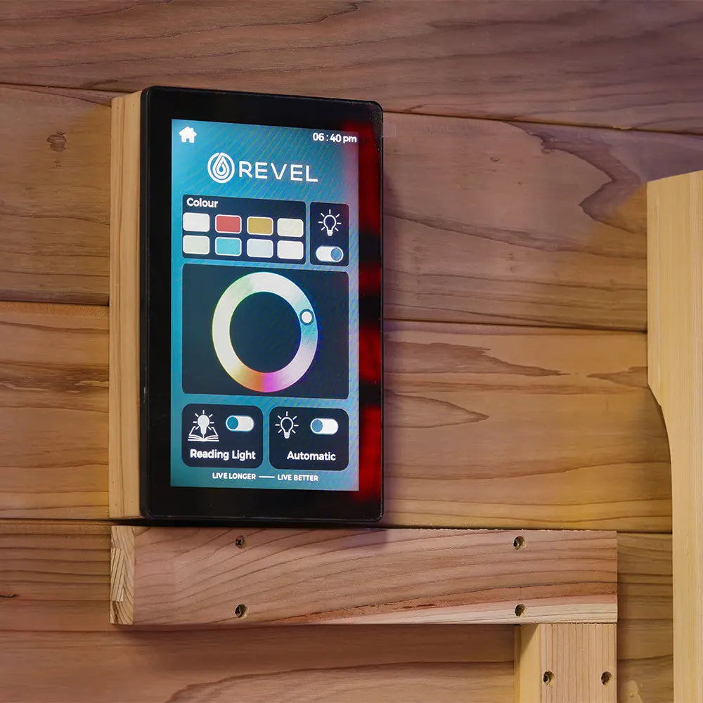Revel Outdoor NordicWave 3 Person Infrared & Traditional Hybrid Sauna Revel Saunas