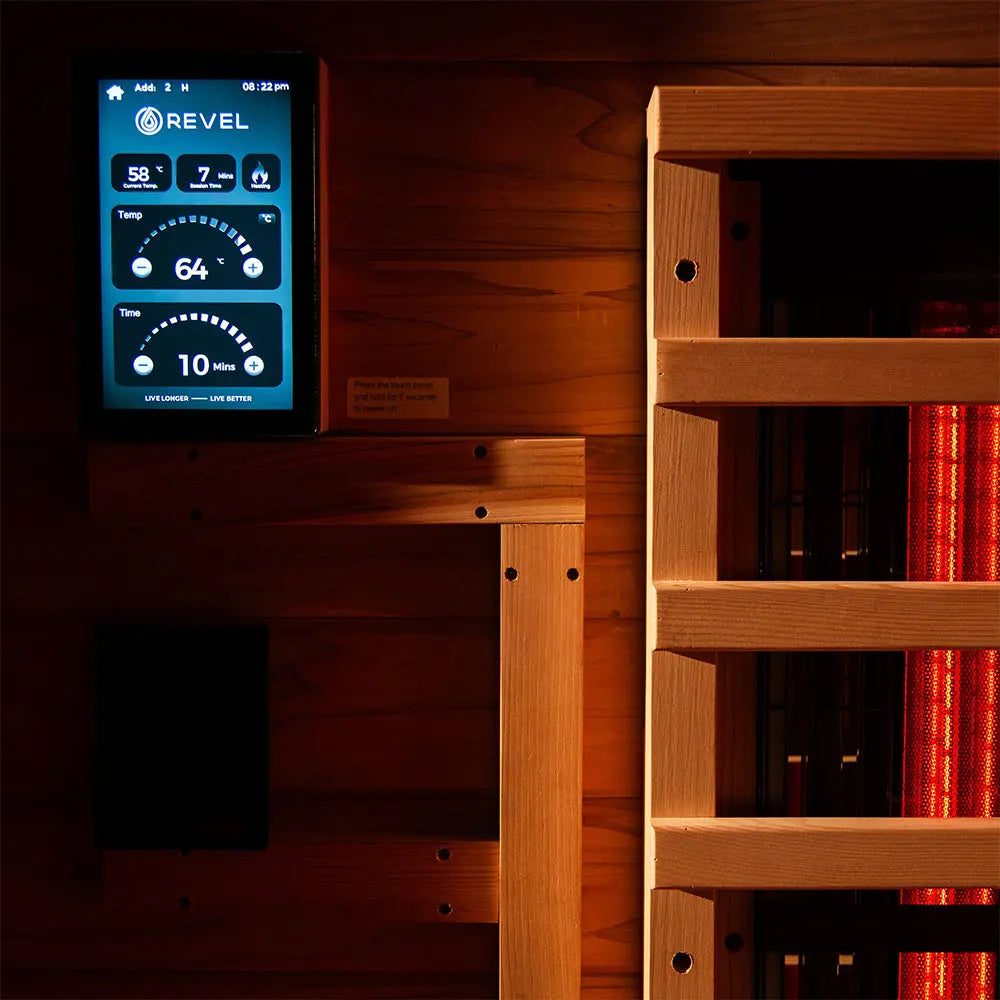 Revel Outdoor NordicWave 3 Person Infrared & Traditional Hybrid Sauna Revel Saunas