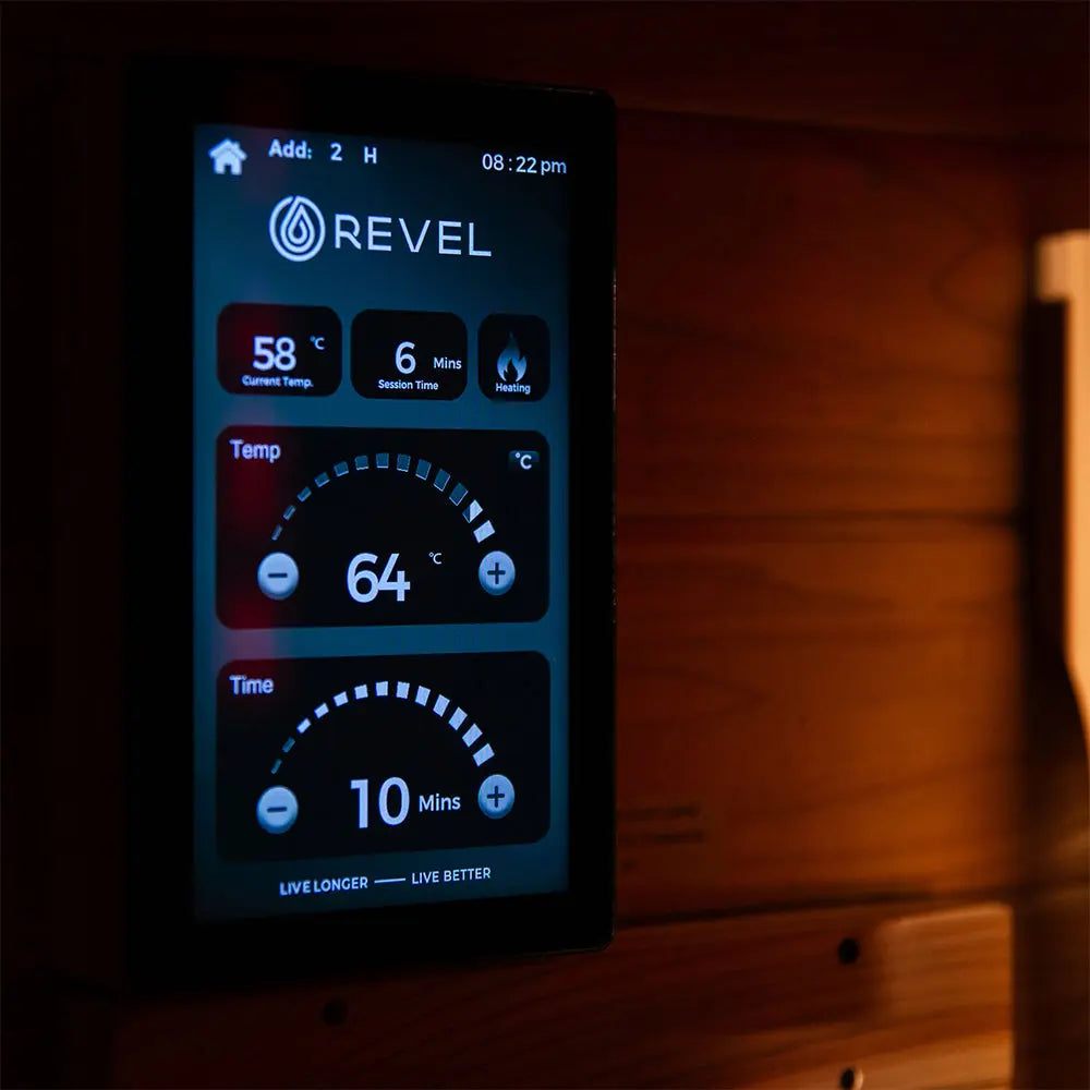 Revel Outdoor NordicWave 3 Person Infrared & Traditional Hybrid Sauna Revel Saunas