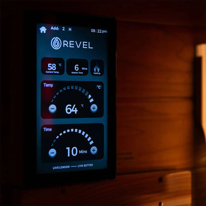 Revel Outdoor NordicWave 3 Person Infrared & Traditional Hybrid Sauna Revel Saunas