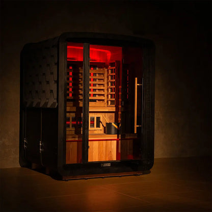 Revel Outdoor NordicWave 3 Person Infrared & Traditional Hybrid Sauna Revel Saunas