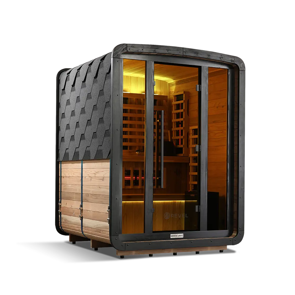 Revel Outdoor NordicWave 3 Person Infrared & Traditional Hybrid Sauna Revel Saunas
