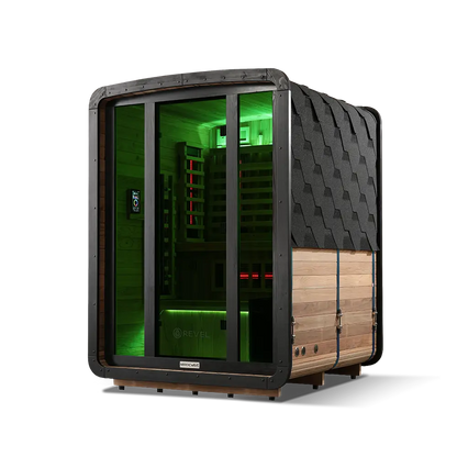 Revel Outdoor NordicWave 3 Person Infrared & Traditional Hybrid Sauna Revel Saunas