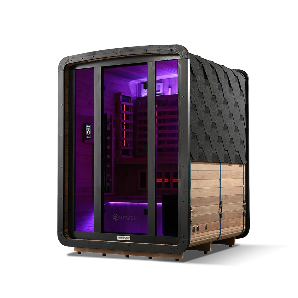 Revel Outdoor NordicWave 3 Person Infrared & Traditional Hybrid Sauna Revel Saunas