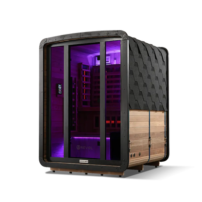 Revel Outdoor NordicWave 3 Person Infrared & Traditional Hybrid Sauna Revel Saunas