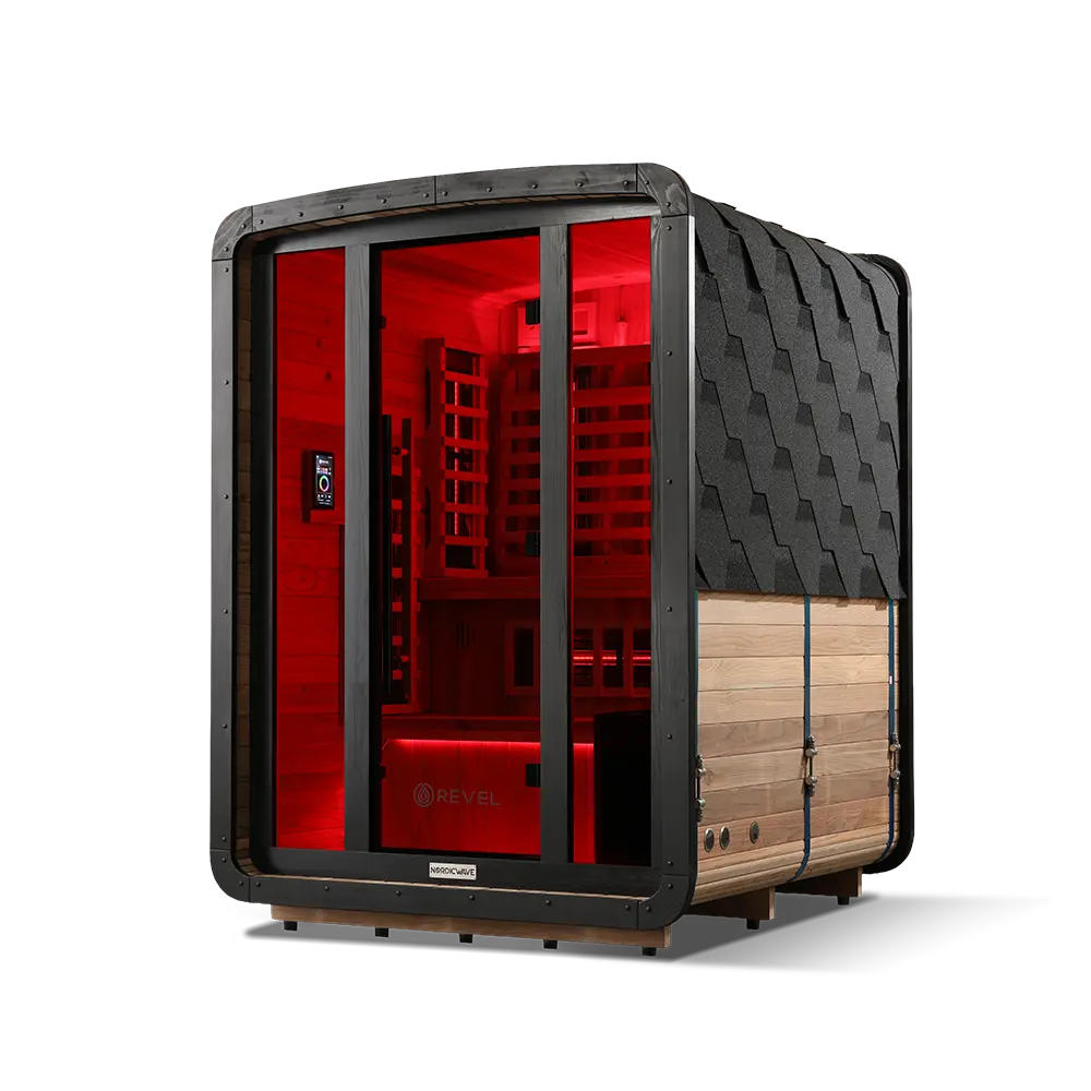 Revel Outdoor NordicWave 3 Person Infrared & Traditional Hybrid Sauna Revel Saunas