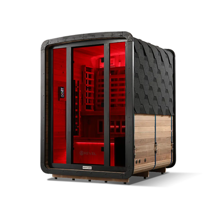 Revel Outdoor NordicWave 3 Person Infrared & Traditional Hybrid Sauna Revel Saunas