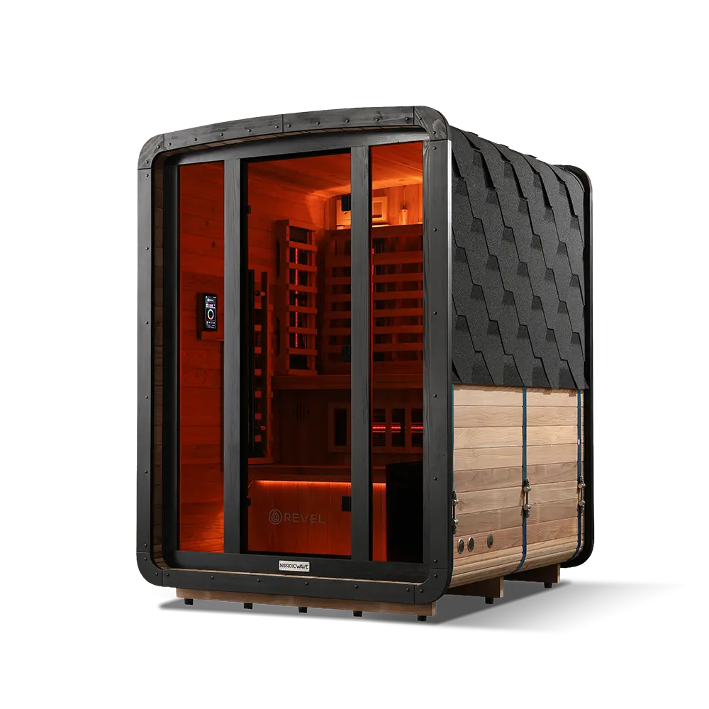 Revel Outdoor NordicWave 3 Person Infrared & Traditional Hybrid Sauna Revel Saunas