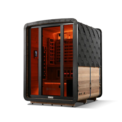 Revel Outdoor NordicWave 3 Person Infrared & Traditional Hybrid Sauna Revel Saunas