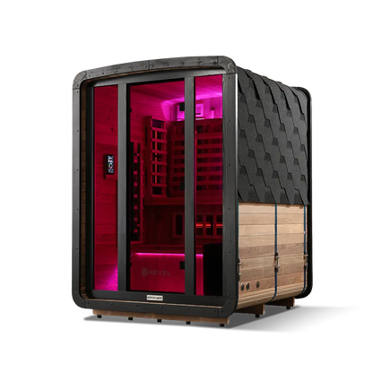 Revel Outdoor NordicWave 3 Person Infrared & Traditional Hybrid Sauna Revel Saunas