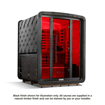 Revel Outdoor NordicWave 3 Person Infrared & Traditional Hybrid Sauna Revel Saunas