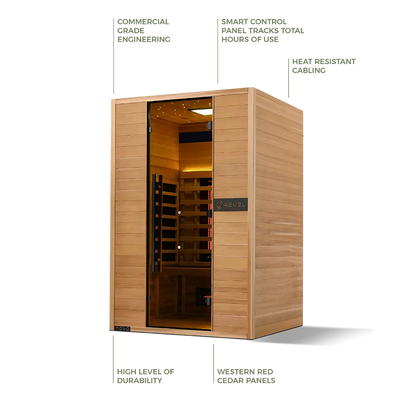 Revel Nova 2 Person Full Spectrum Infrared Sauna - Next Gen Revel Saunas