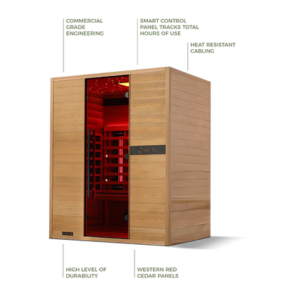 Revel Nova 3 Person Full Spectrum Infrared Sauna - Next Gen Revel Saunas