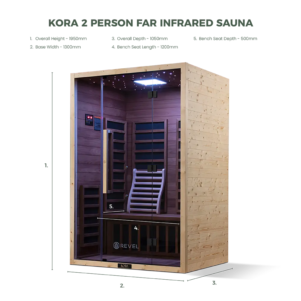 Revel Kora 2 Person Far Infrared Sauna - Next Gen Revel Saunas