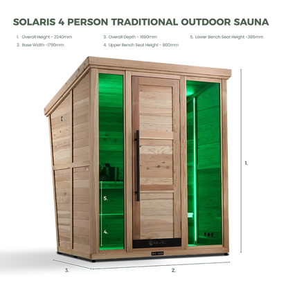 Revel Solaris 3-4 Person Traditional Cabin Revel Saunas
