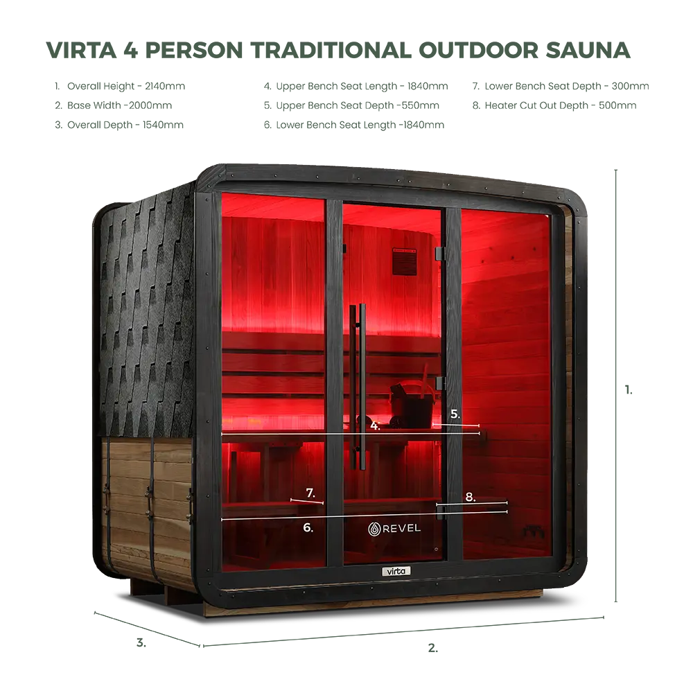 Revel Virta 4 Person Traditional Cabin (Cabin Only) Revel Saunas