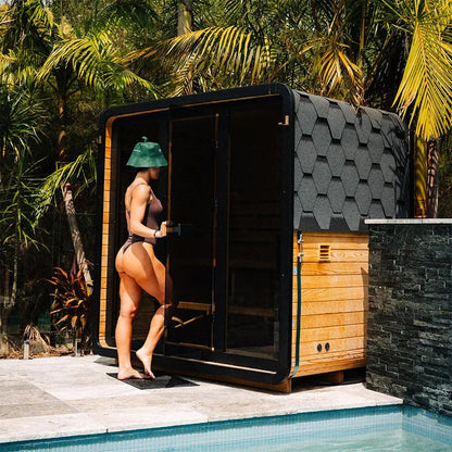 Revel Tuuli - Sauna Hat - 100% Wool Heat Shield - Green Revel Saunas