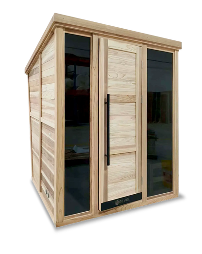 Revel Solaris 4 Person Traditional Outdoor Cabin Sauna Revel Saunas