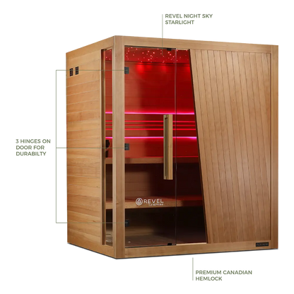 Revel Tampere 4 Person Traditional Finnish Sauna - Next Gen Revel Saunas