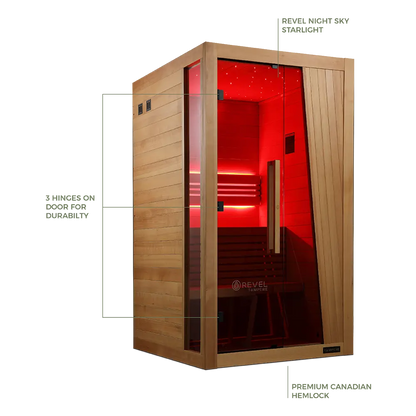Revel Tampere 2 Person Traditional Finnish Sauna - Next Gen Revel Saunas
